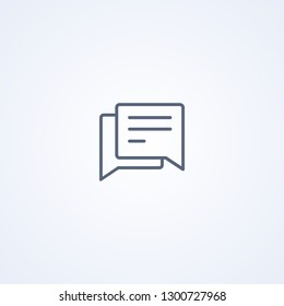 Chat, communication, vector best gray line icon on white background, EPS 10