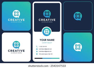 CHAT COMMUNITY LOGO VECTOR MODERN