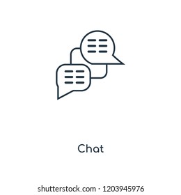 Chat concept line icon. Linear Chat concept outline symbol design. This simple element illustration can be used for web and mobile UI/UX.