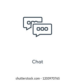 Chat concept line icon. Linear Chat concept outline symbol design. This simple element illustration can be used for web and mobile UI/UX.