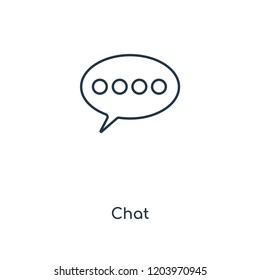 Chat concept line icon. Linear Chat concept outline symbol design. This simple element illustration can be used for web and mobile UI/UX.