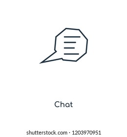 Chat concept line icon. Linear Chat concept outline symbol design. This simple element illustration can be used for web and mobile UI/UX.