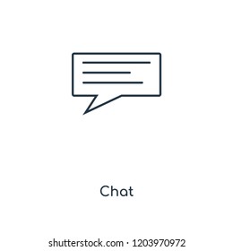 Chat concept line icon. Linear Chat concept outline symbol design. This simple element illustration can be used for web and mobile UI/UX.