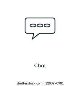 Chat concept line icon. Linear Chat concept outline symbol design. This simple element illustration can be used for web and mobile UI/UX.