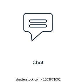Chat concept line icon. Linear Chat concept outline symbol design. This simple element illustration can be used for web and mobile UI/UX.