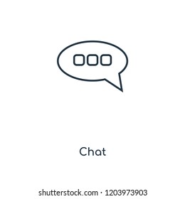 Chat concept line icon. Linear Chat concept outline symbol design. This simple element illustration can be used for web and mobile UI/UX.