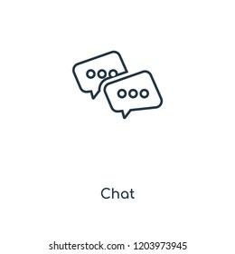 Chat concept line icon. Linear Chat concept outline symbol design. This simple element illustration can be used for web and mobile UI/UX.