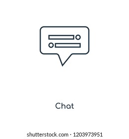 Chat concept line icon. Linear Chat concept outline symbol design. This simple element illustration can be used for web and mobile UI/UX.
