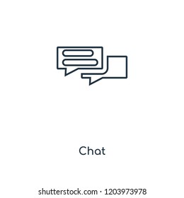 Chat concept line icon. Linear Chat concept outline symbol design. This simple element illustration can be used for web and mobile UI/UX.