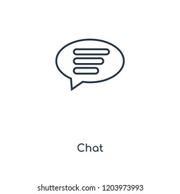 Chat concept line icon. Linear Chat concept outline symbol design. This simple element illustration can be used for web and mobile UI/UX.