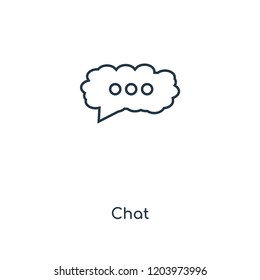 Chat concept line icon. Linear Chat concept outline symbol design. This simple element illustration can be used for web and mobile UI/UX.