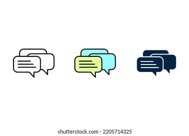 Chat concept line icon. Simple element illustration. Chat concept outline symbol design.