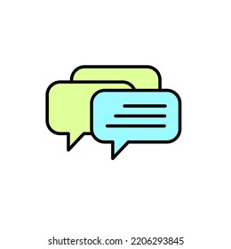 Chat concept line icon. Simple element illustration. Chat concept outline symbol design.
