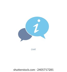 chat concept line icon. Simple element illustration. chat concept outline symbol design.