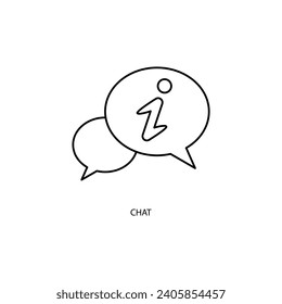 icono de línea de concepto de chat. Ilustración de elemento simple. diseño de símbolos de esquema de concepto de chat.