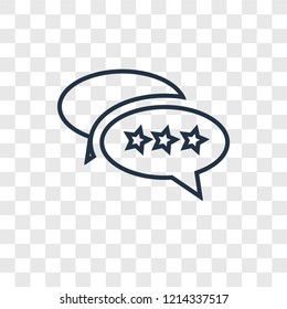 Chat concept vector linear icon isolated on transparent background, Chat concept transparency concept in outline style