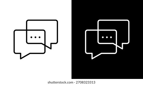 Chat Connect White Icon Set Design