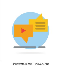 Chat, Connection, Marketing, Messaging, Speech Abstract Circle Background Flat color Icon