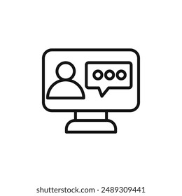 Chat consultation logo sign vector outline