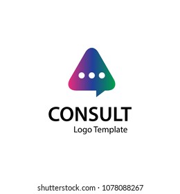 chat consulting vector logo template