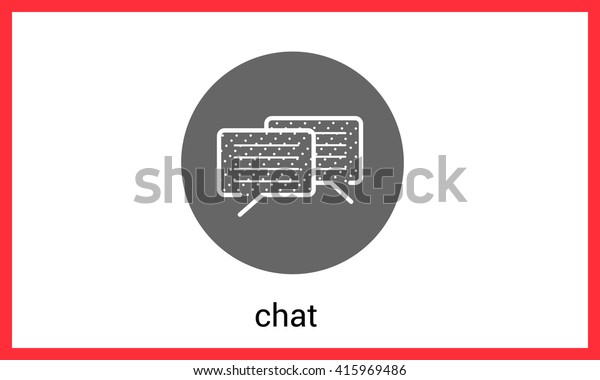 Chat Contour Outline Vector Icon Dialog Stock Vector Royalty Free