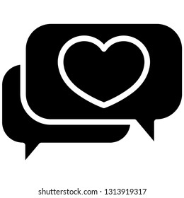 chat conversation bubble favorite heart love messages discussion talk like 