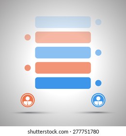 Chat, Conversation Design Concept - Colorful Speech Bubbles with Text Space