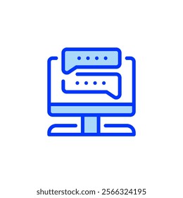 Chat Conversation Filled Line Icon. linear style sign for mobile concept and web design. Outline vector icon.