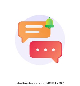 Chat Conversation flat icon with gradient style. Perfect icon for  your project, business and presentation
