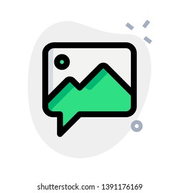 Chat conversation with image attachment online messenger