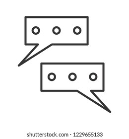 Chat conversation Line Black Icon