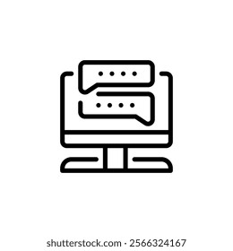 Chat Conversation Line Icon. linear style sign for mobile concept and web design. Outline vector icon.
