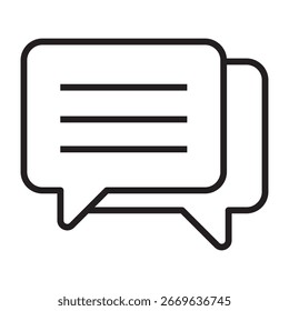 Chat conversation message line icon