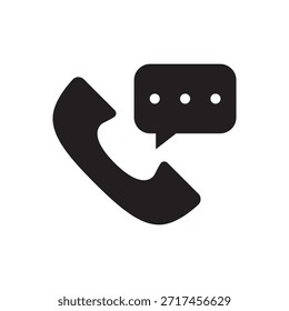 Chat-Konversation oder Nachricht über Telefonhörer.