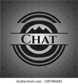 Chat dark badge. Vector Illustration. Detailed.