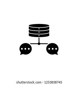 chat, data, database icon. Element of network icon for mobile concept and web apps. Detailed chat, data, database icon can be used for web and mobile