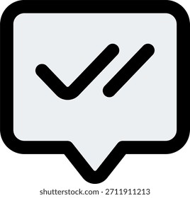Chat ofrece diseño de Vector en estilo moderno, mensaje enviado Estado y concepto de comunicación en línea, ilustración de chat digital. Icono de línea llena