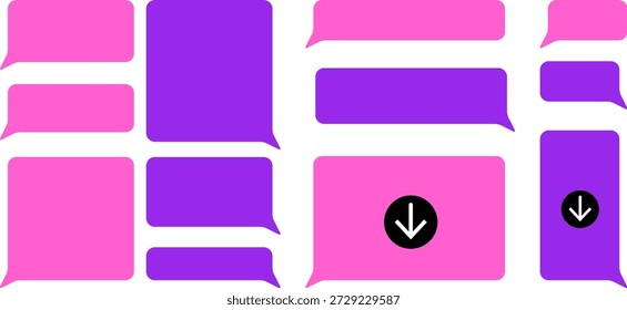 Chat-Design, Vektorgrafik für die Messaging-App-Benutzeroberfläche