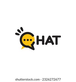 Chat, dialog app dialog bubble logo icon template vector