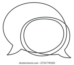Chat dialog line icon. Blank balloon template