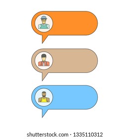 chat dialog with people avatar set