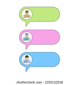 chat dialog with people avatar set