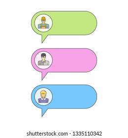 chat dialog with people avatar set