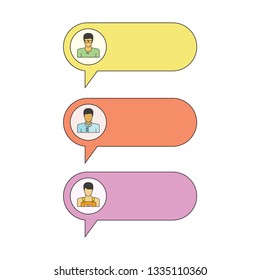 chat dialog with people avatar set