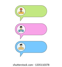 chat dialog with people avatar set