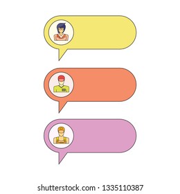 chat dialog with people avatar set