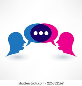 Chat, dialogue and communication icon. Logo design.