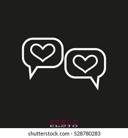 chat, dialogue, icon, vector illustration, eps10