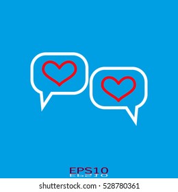 chat, dialogue, icon, vector illustration, eps10