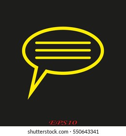chat, dialogue, icon, vector illustration eps10